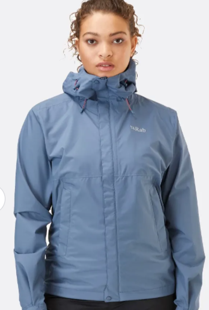Wmns Rab Downpour Eco Jacket Bering Sea - trekandtravel Store