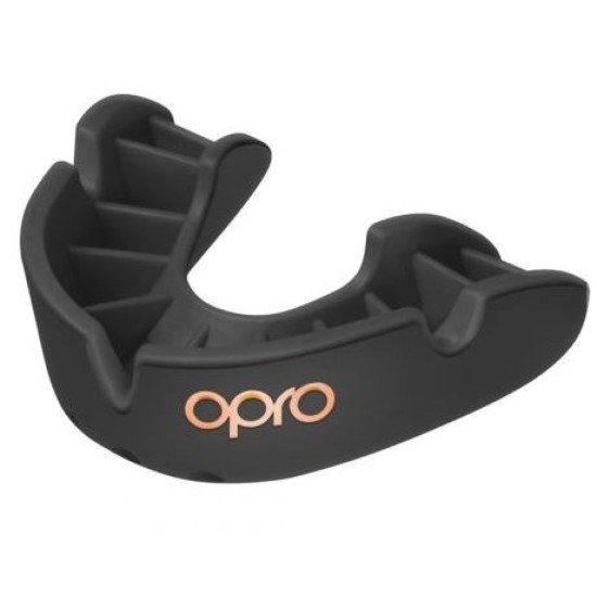 Adult 10yrs + Opro Bronze Self-Fit Mouthguard Black