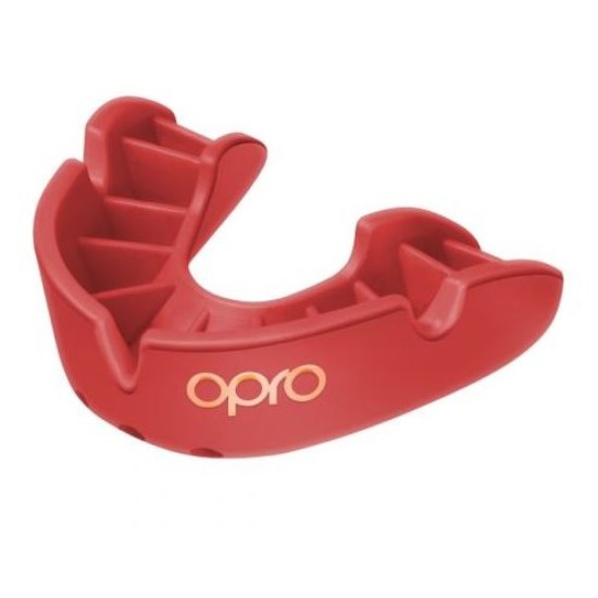 Adult 10yrs + Opro Bronze Self-Fit Mouthguard Red