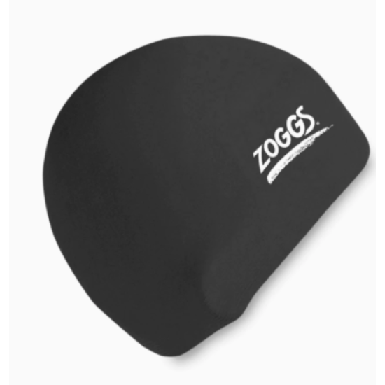 Adult Zoggs Silicone Swim Cap Black 300771