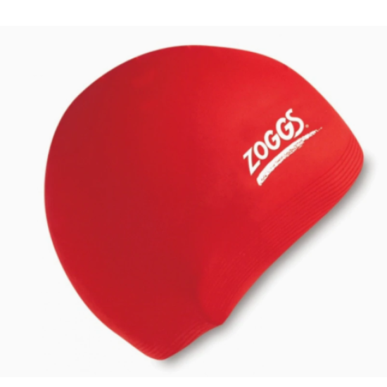 Adult Zoggs Silicone Swim Cap Red 300774