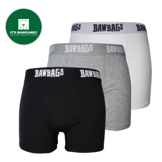 BawBags Classic 3-Pack Cotton Boxer Shorts