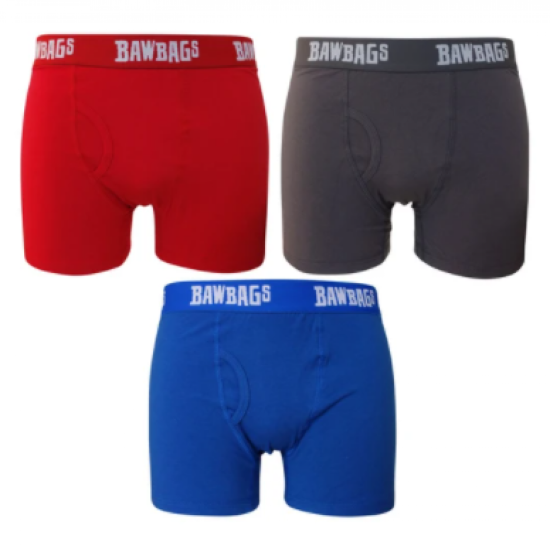 BawBags Colour Block 3-Pack Cotton Boxer Shorts
