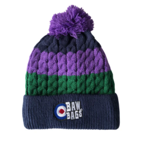 BawBags Premium Beanie Purple/Green