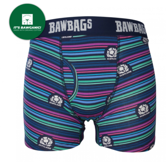 BawBags Scotland Rugby Lines Cotton Boxers