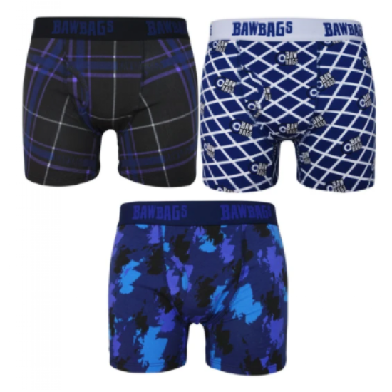 BawBags Scottish 3 Pack Cotton Boxers