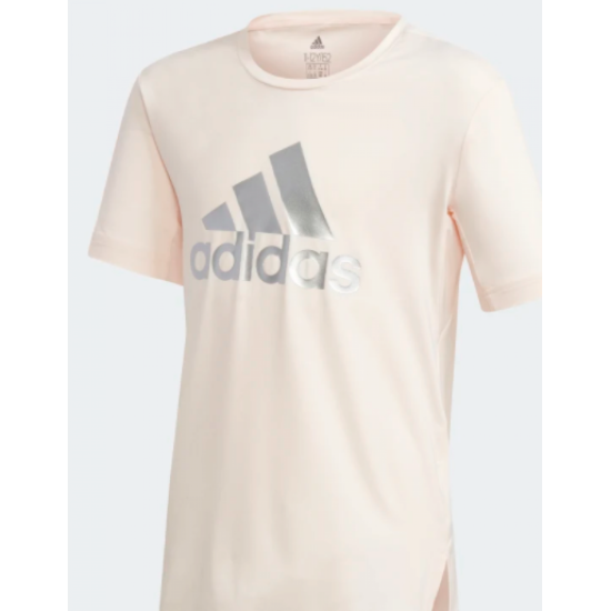 Girls Adidas G.A.R. Glam Tee PNKTIN/SIL