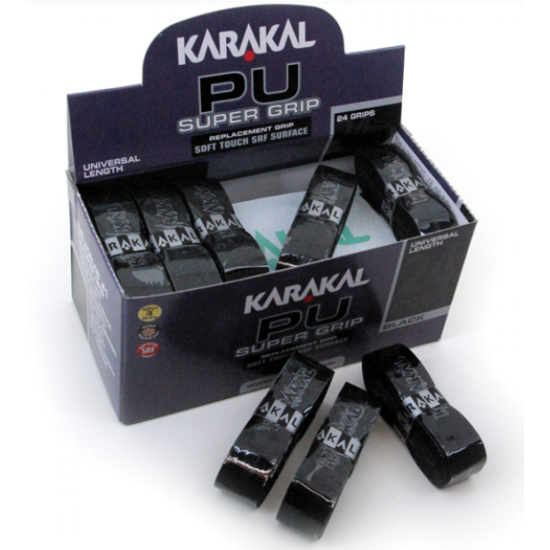 Karakal Coloured PU Super Grip Black KA665