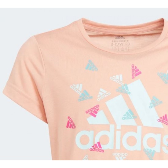 Kids Adidas AEROREADY UP2MOVE COTTON TOUCH TRAINING SLIM LOGO T-SHIRT