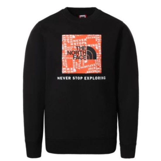 Kids NF Box Crew Black/Orange