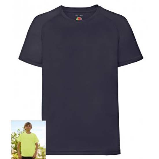 Kids Papdale Fruit Loom Performance Tee Navy