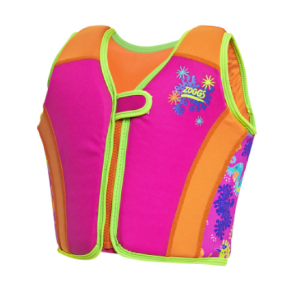 Kids Sea Unicorn Zoggs SwimSure Jacket Pink