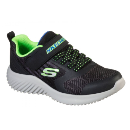 Kids Skechers Bounder Gorven BLK/BLUE/LIME