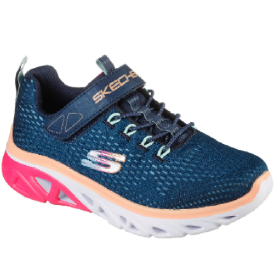 Kids Skechers Glide Step Sport Navy/Pink