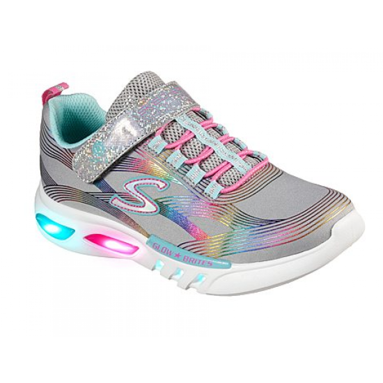 Kids Skechers Glow Brites Gray/Multi