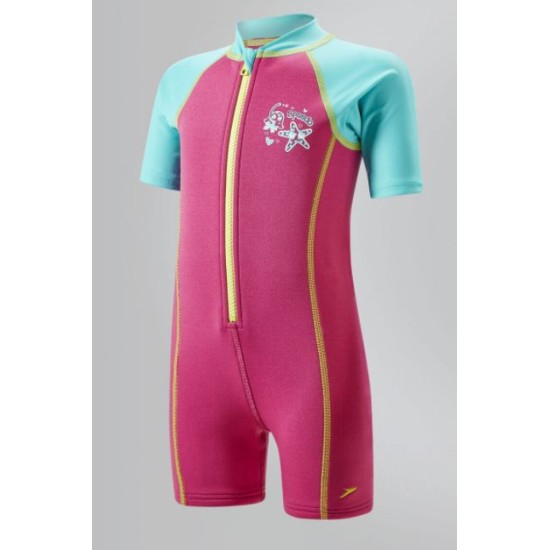 Kids Speedo Sea Squad Hot Tot Suit Pink/Blue