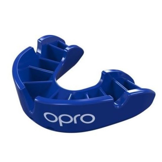 Kids up 10yrs Opro Bronze Self-Fit Mouthguard Blue