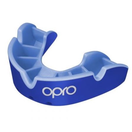 Kids up to10yrs Opro Silver Self-Fit Mouthguard Blue/Light Blue