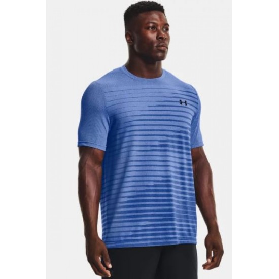 Men's UA Seamless Fade Short Sleeve Tech Blue