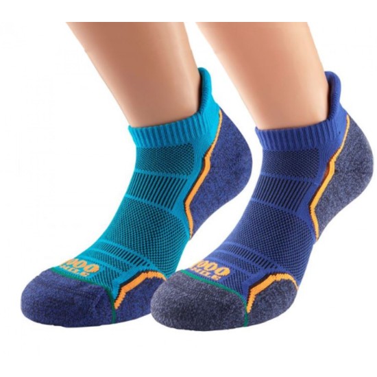 Mens 1000mile Run Socklet Kingfisher/Navy