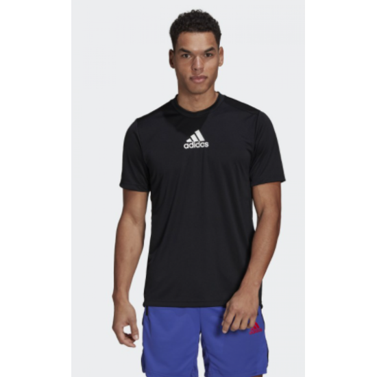 Mens Adidas 3S Back Tee Black/White