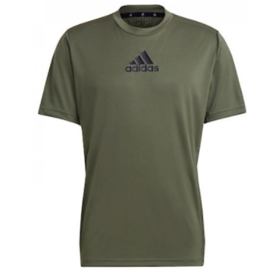 Mens Adidas 3S Back Tee Green