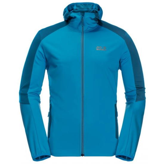 Mens Jack Wolfskin Go Hike SoftShell Blue