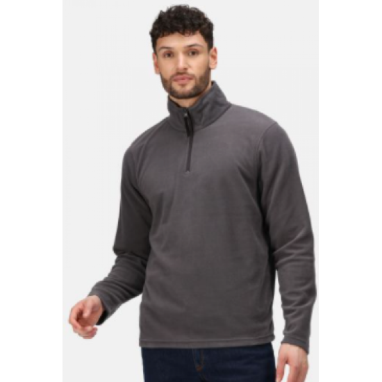 Mens Regatta Micro Zip Neck Grey