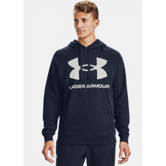 Mens UA Rival Fleece Big Logo Hoodie