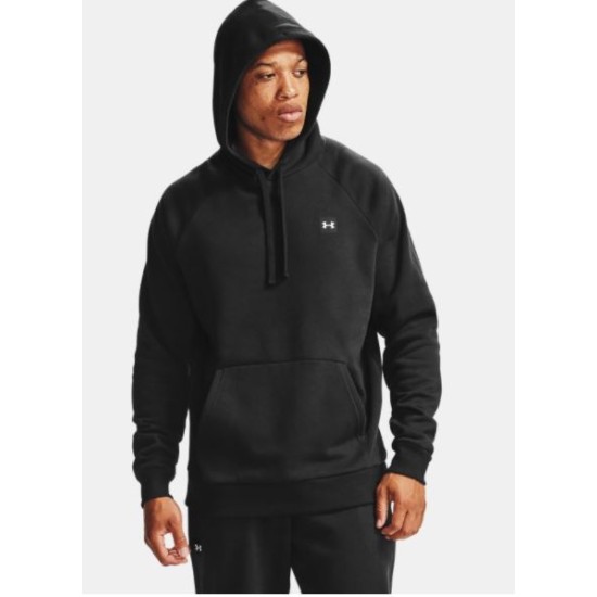 Mens UA Rival Fleece Hoodie Black