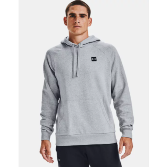 Mens UA Rival Fleece Hoodie Grey