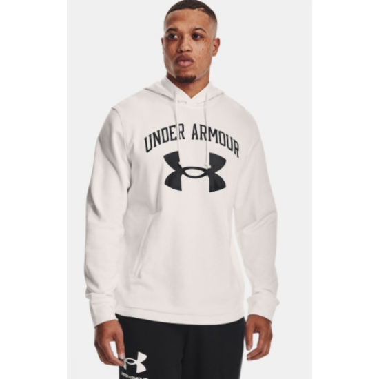 Mens UA Rival Terry Big Logo Onyx White