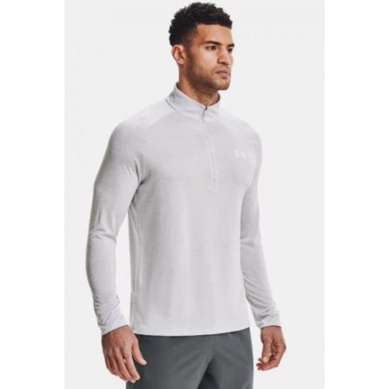 Mens UA Tech™ ½ Zip Long Sleeve Halo Gray