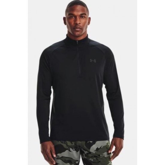 Mens UA Tech™ ½ Zip Long Sleeve Black