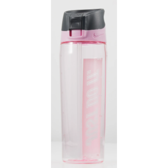 Nike R Hypercharge Straw Bottle 24oz Pink Rise/Cool Grey/ White OB.E3.24