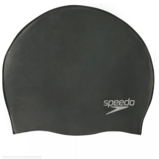 Speedo Plain Silcon Moulded Cap Black 8-709849097