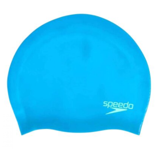 Speedo Plain Silcon Moulded Cap Blue 8-70984F944