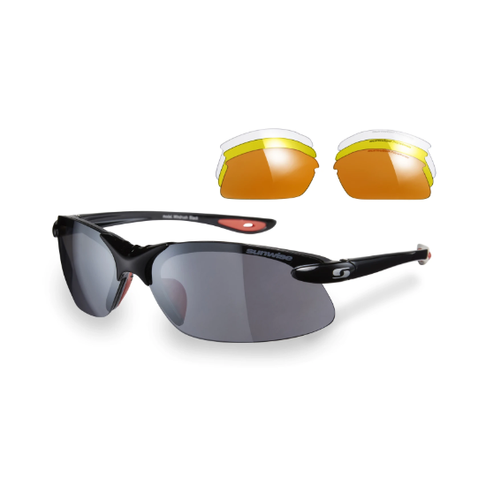 Sunwise Interchangeable Black Frame 4 Lenses