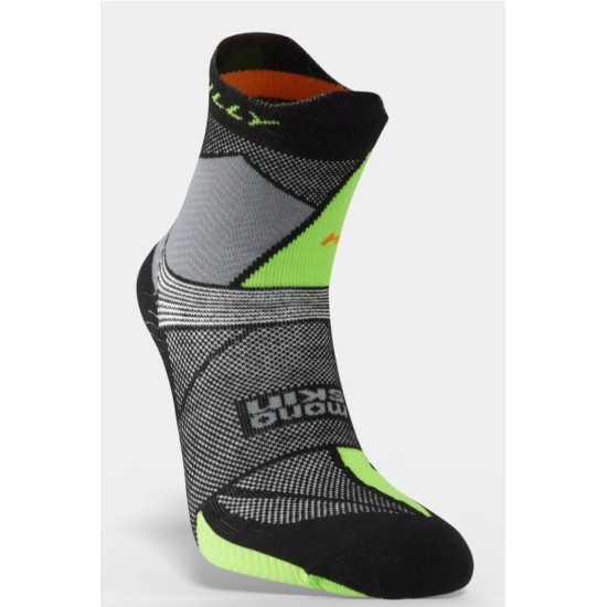 Unisex Hilly Ultra Marathon Fresh Anklet Blk/Grey/Green