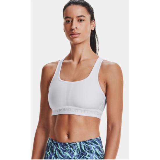 Wmns Armour® Mid Crossback Sports Bra White