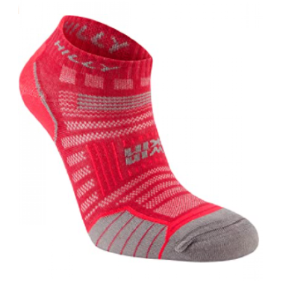 Wmns Hilly Twin Skin Socklet Magenta/Grey