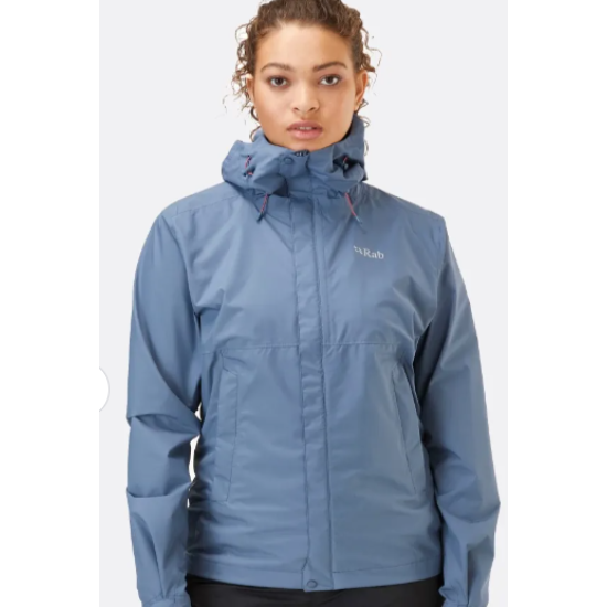 Wmns Rab Downpour Eco Jacket Bering Sea