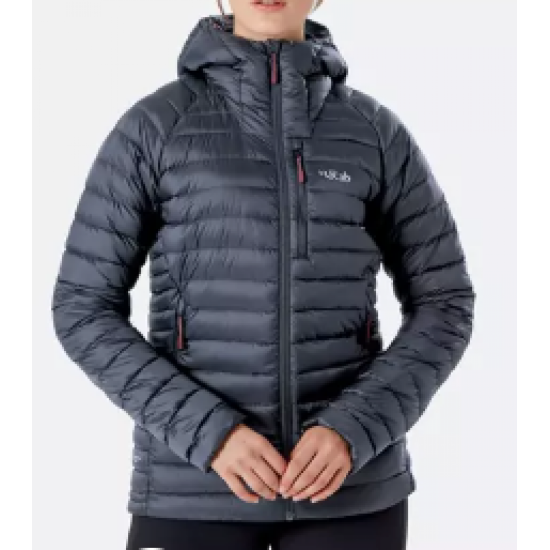 Wmns Rab Microlight Alpine Long Jacket Steel