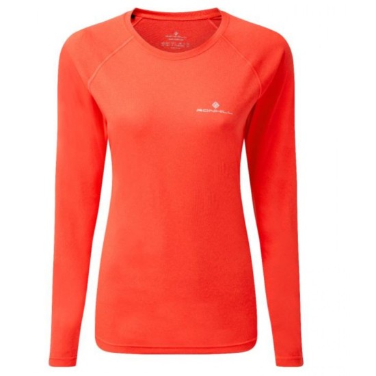 Wmns Ronhill Core L/S Tee Hot Coral