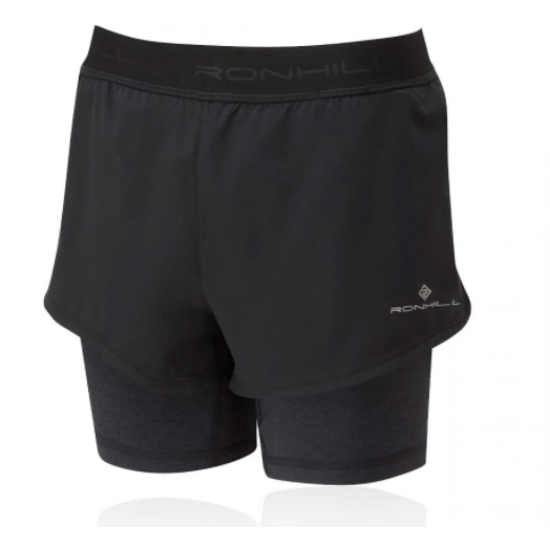 Wmns Ronhill Tech Twin Short Black