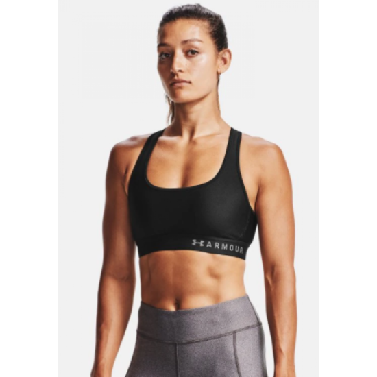 Wmns UA Mid Crossback Sports Bra Black