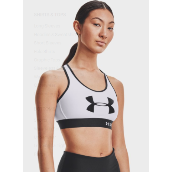 Wmns UA Mid Keyhole Graphic Sports Bra