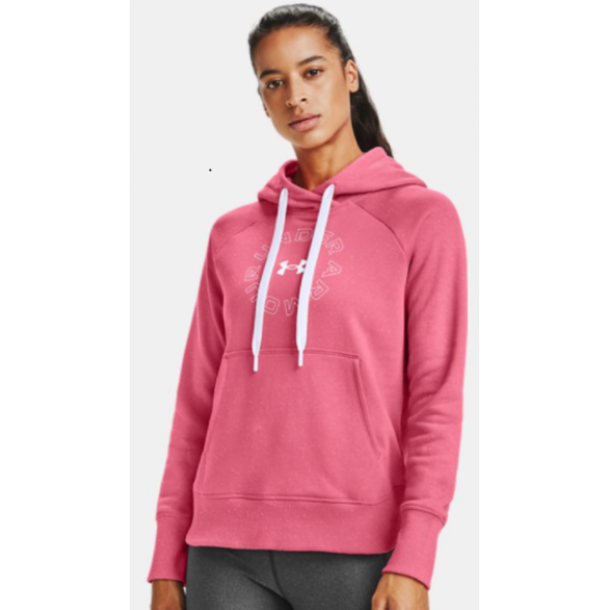 Wmns UA Rival Fleece Metallic Hoodie