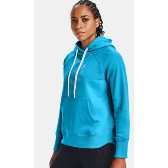 Wmns UA Rival Fleece Metallic Hoodie